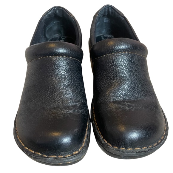 BOC Women’s Leather Slip-on Clogs Black Size 7M Shoes - Picture 1 of 8